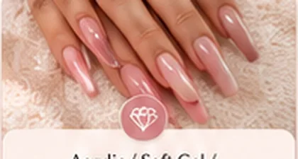 Acrylic and soft gel nails at Jojo Luxe Salon